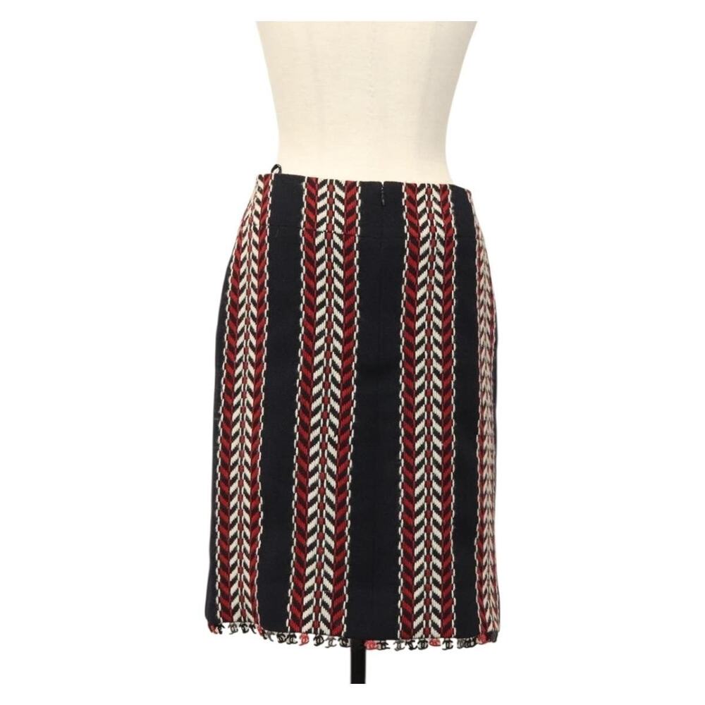 Chanel Tweed Skirt Wool Multi Multicolor